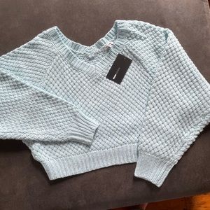 Fashion Nova light blue oversized sweater